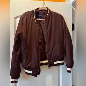 Maroon Varsity Bomber Jacket